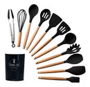 Kit 12 Utensílios Silicone Antiaderente