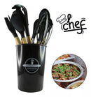 Kit 12 Utensílios Silicone Antiaderente