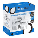 Jogo 5 Tigelas Inox com Tampa para armazenamento cozinha, tigelas inox armazenamento cozinha.