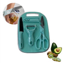 Kit Facas + Tesoura + Descascador Cozinha