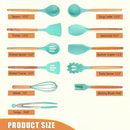 Kit 12 Utensílios Silicone Antiaderente