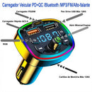 Transmissor FM Bluetooth 5.0 Carregador USB